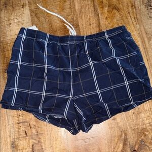 Dior Navy Checkered Women's Athletic Shorts